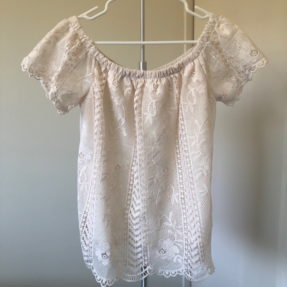 Off the Shoulder Lace Top